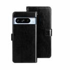 For Google Pixel 8 Pro idewei Crazy Horse Texture Leather Phone Case(Black) - 1