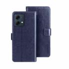 For Google Pixel 8 Pro idewei Crazy Horse Texture Leather Phone Case(Blue) - 1