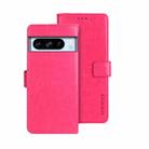 For Google Pixel 8 Pro idewei Crazy Horse Texture Leather Phone Case(Rose Red) - 1