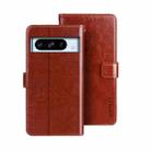 For Google Pixel 8 Pro idewei Crazy Horse Texture Leather Phone Case(Brown) - 1