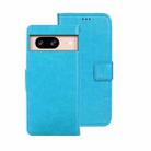 For Google Pixel 8 idewei Crazy Horse Texture Leather Phone Case(Sky Blue) - 1