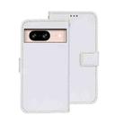 For Google Pixel 8 idewei Crazy Horse Texture Leather Phone Case(White) - 1