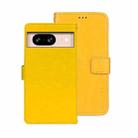 For Google Pixel 8 idewei Crazy Horse Texture Leather Phone Case(Yellow) - 1