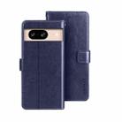 For Google Pixel 8 idewei Crazy Horse Texture Leather Phone Case(Blue) - 1