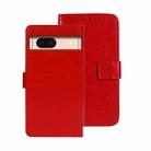 For Google Pixel 8a idewei Crazy Horse Texture Leather Phone Case(Red) - 1