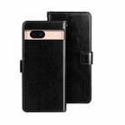 For Google Pixel 8a idewei Crazy Horse Texture Leather Phone Case(Black) - 1