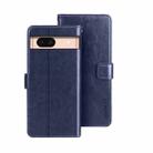 For Google Pixel 8a idewei Crazy Horse Texture Leather Phone Case(Blue) - 1