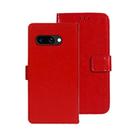 For Google Pixel 9a idewei Crazy Horse Texture Leather Phone Case(Red) - 1