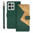 For Motorola Moto G75 5G idewei Two-color Splicing Leather Phone Case(Green) - 1