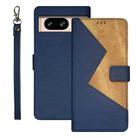 For Google Pixel 8 idewei Two-color Splicing Leather Phone Case(Blue) - 1