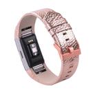 For Fitbit Charge 2 Plastic Leather Watch Band(Rose Gold) - 1