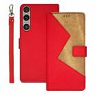 For Sony Xperia 1 VI idewei Two-color Splicing Leather Phone Case(Red) - 1