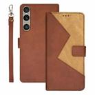 For Sony Xperia 1 VI idewei Two-color Splicing Leather Phone Case(Brown) - 1