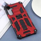 For Samsung Galaxy A36 5G Armor Shockproof TPU + PC Magnetic Phone Case with Holder(Red) - 2