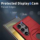 For Samsung Galaxy S24 Ultra 5G Armor MagSafe Ring Holder Phone Case(Red) - 3