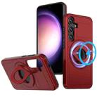 For Samsung Galaxy S24+ 5G MagSafe Ring Holder Armor Phone Case(Red) - 1