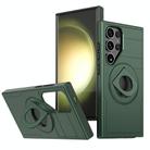 For Samsung Galaxy S25 Ultra 5G Armor MagSafe Ring Holder Phone Case(Deep Green) - 1