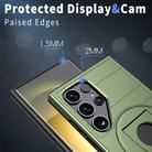 For Samsung Galaxy S25 Ultra 5G Armor MagSafe Ring Holder Phone Case(Olive Green) - 3