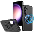 For Samsung Galaxy S25+ 5G Armor MagSafe Ring Holder Phone Case(Black) - 1