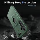 For Samsung Galaxy S25+ 5G Armor MagSafe Ring Holder Phone Case(Deep Green) - 2