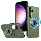 For Samsung Galaxy S25+ 5G Armor MagSafe Ring Holder Phone Case(Olive Green) - 1
