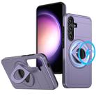 For Samsung Galaxy S25 5G Armor MagSafe Ring Holder Phone Case(Puple) - 1