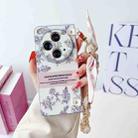 For OPPO Find N3 Pearlescent Paint Painted PC Phone Case with DIY Scarf Bracelet(Sketch Flower) - 2