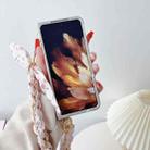 For OPPO Find N3 Pearlescent Paint Painted PC Phone Case with DIY Scarf Bracelet(Sketch Flower) - 3