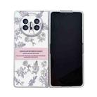 For Huawei Mate X5 Pearlescent Paint Painted PC Phone Case(Sketch Flower) - 1