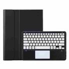For Honor Pad 9 AH19-A TPU Ultra-thin Detachable Bluetooth Keyboard Tablet Leather Case with Touchpad(Black + White) - 1
