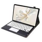 For Honor Pad 9 AH19-A TPU Ultra-thin Detachable Bluetooth Keyboard Tablet Leather Case with Touchpad(Black + White) - 3