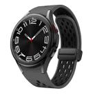 For Samsung Galaxy Watch 6 / 6 Classic Two Color Magnetic Folding Black Buckle Watch Band(Dark Black) - 1