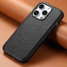 For iPhone 15 Pro Max Denior Cowhide Texture Leather MagSafe Phone Case(Black) - 2