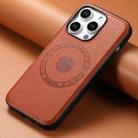 For iPhone 15 Pro Max Denior Cowhide Texture Leather MagSafe Phone Case(Brown) - 2