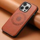 For iPhone 16 Pro Denior Cowhide Texture Leather MagSafe Phone Case(Brown) - 2