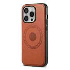 For iPhone 16 Pro Denior Cowhide Texture Leather MagSafe Phone Case(Brown) - 3