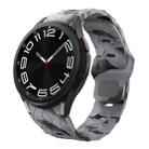 For Samsung Galaxy Watch 6 / 6 Classic Football Pattern Reverse Buckle Silicone Watch Band(Black Grey Camouflage) - 1