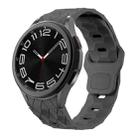 For Samsung Galaxy Watch 6 / 6 Classic Football Pattern Reverse Buckle Silicone Watch Band(Grey) - 1