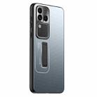 For vivo S18 Pro Frosted Metal Hybrid TPU Holder Phone Case(Blue) - 1