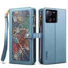 For Xiaomi 13T / 13T Pro / Redmi K60 Ultra ESEBLE Star Series Lanyard Zipper Wallet RFID Leather Phone Case(Blue) - 1