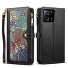 For Xiaomi 13T / 13T Pro / Redmi K60 Ultra ESEBLE Star Series Lanyard Zipper Wallet RFID Leather Phone Case(Black) - 1