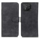 For Asus ROG Phone 8 KHAZNEH Retro Texture Flip Leather Phone Case(Black) - 1
