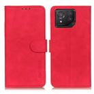 For Asus ROG Phone 8 KHAZNEH Retro Texture Flip Leather Phone Case(Red) - 1