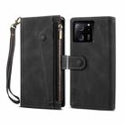 For Xiaomi 13T / 13T Pro / Redmi K60 Ultra ESEBLE Retro Frosted RFID Leather Phone Case(Black) - 1