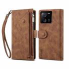 For Xiaomi 13T / 13T Pro / Redmi K60 Ultra ESEBLE Retro Frosted RFID Leather Phone Case(Brown) - 1