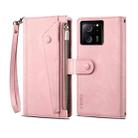 For Xiaomi 13T / 13T Pro / Redmi K60 Ultra ESEBLE Retro Frosted RFID Leather Phone Case(Rose Gold) - 1