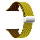 For Apple Watch Ultra 2 49mm Carbon Fiber Magnetic Silver Buckle Watch Band(Olive Brown) - 3