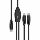 1.2m 100W USB-C / Type-C to USB-C / Type-C + 8 Pin Fast Charging Data Cable(Black) - 1