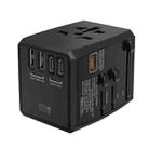 HHT905 PD 65W Dual USB+Dual Type-C Interface Multi-function Universal Travel Conversion Plug(Black) - 1