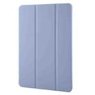 For Honor Pad 9 Tri-fold Silicone Leather Tablet Case(Lavender) - 2